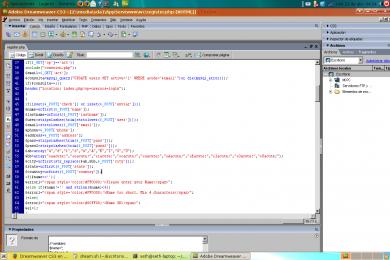Screenshot Adobe Dreamweaver