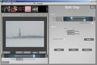 Screenshot FadeToBlack AVI Video Editor