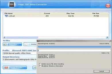 Screenshot Magic 3GP Video Converter