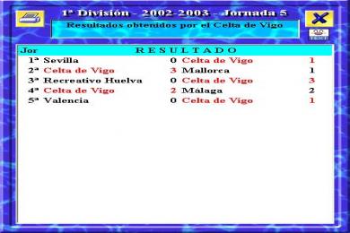 Screenshot Control Liga de Fútbol