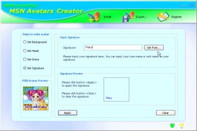 Captura MSN Avatars Creator