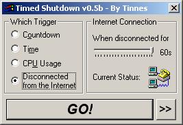 Screenshot Timed Shutdown