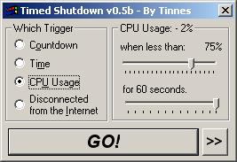 Screenshot Timed Shutdown
