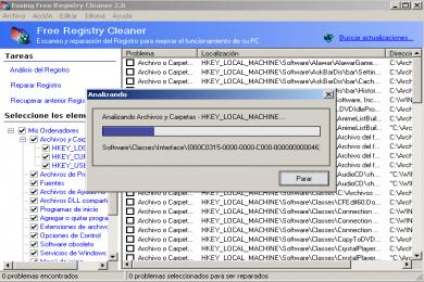 Captura Eusing Free Registry Cleaner