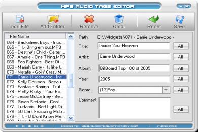 Captura MP3 Audio Tags Editor