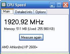 Screenshot CPU Speed