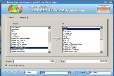 Captura Length and Area Convertor