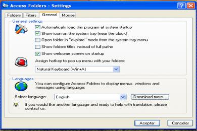 Screenshot Access Folders
