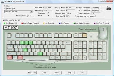 Screenshot Keyboard Test