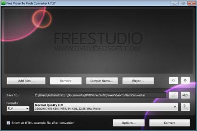 Screenshot Free Video to Flash Converter