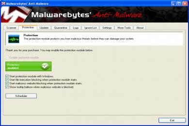 Capture Malwarebytes Anti-Malware