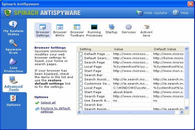 Captura Spinach Antispyware