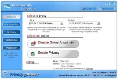 Captura Anonymity Gateway
