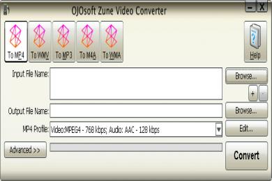 Captura OJOsoft Zune Video Converter