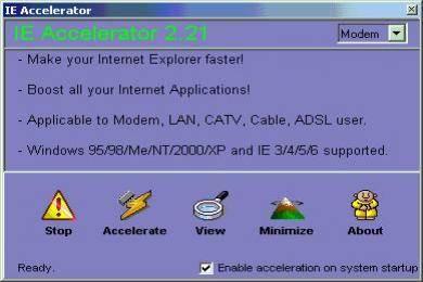 Screenshot IE Accelerator