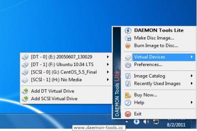 Screenshot DAEMON Tools Lite