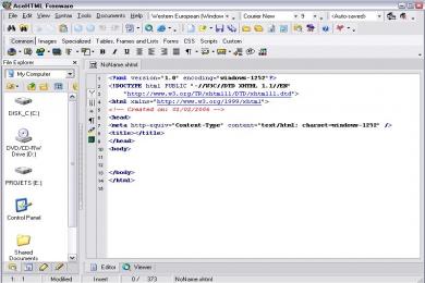 Screenshot AceHTML Freeware