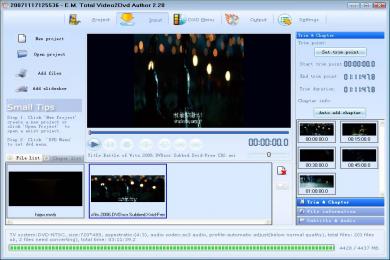 Screenshot E.M. Total Video2Dvd
