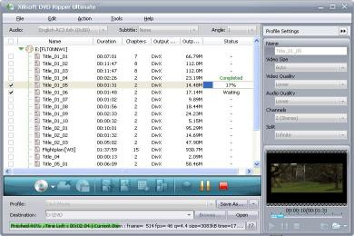 Captura Xilisoft DVD Ripper Ultimate