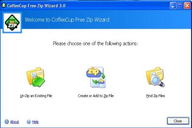 Screenshot CoffeeCup Free Zip Wizard