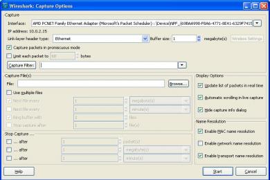 Captura Wireshark