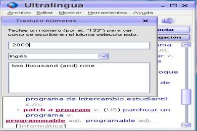 Screenshot Ultralingua Spanisch-Englisch
