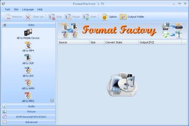 Screenshot Format Factory