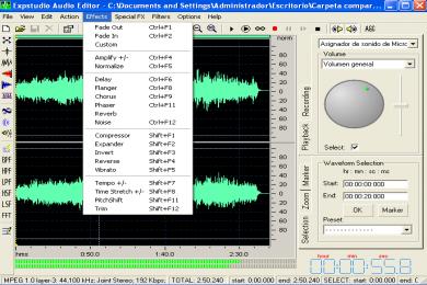 Screenshot Expstudio Audio Editor