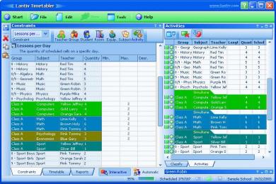 Screenshot Lantiv Timetabler