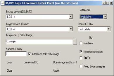 Screenshot CD/DVD Copy