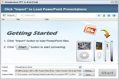 Captura Wondershare PPT to iPod
