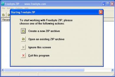 Screenshot Freebyte Zip