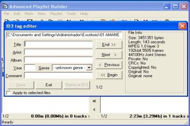 Screenshot Advanced Playlist Builder