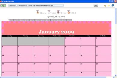 Captura Web Calendar Pad 2008