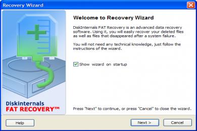 Captura DiskInternals FAT Recovery