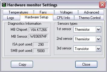 Cattura Hardware Sensors Monitor
