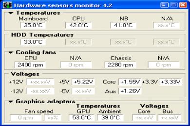 Cattura Hardware Sensors Monitor