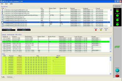 Screenshot Atelier Web Ports Traffic Analyzer
