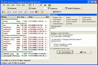 Captura Advanced Replace Tools