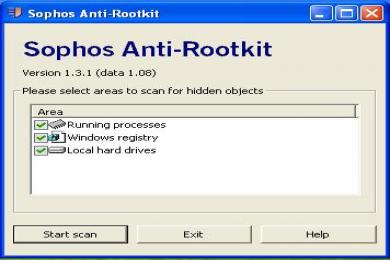 Cattura Sophos Anti Rootkit