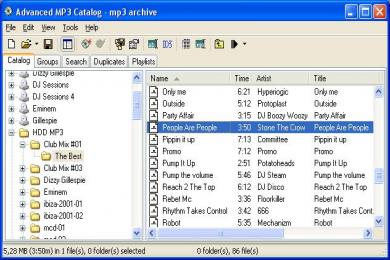 Screenshot Advanced MP3 Catalog Pro