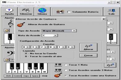 Screenshot Piano Electrónico
