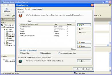 Captura SpamBully para OutLook