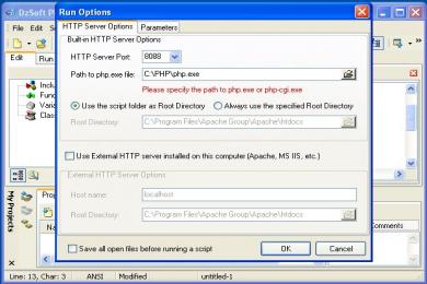 Screenshot DzSoft PHP Editor