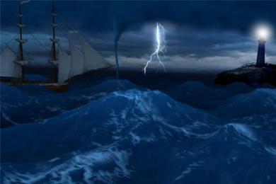 Screenshot Free Lightning 3D Storm ScreenSaver