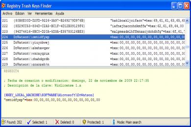 Captura Registry Trash Keys Finder