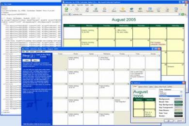 Capture HTML Calendar Maker Pro