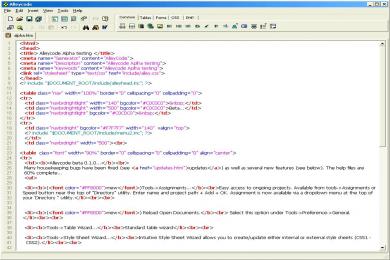 Captura AlleyCode HTML Editor