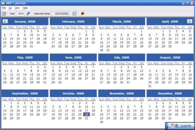 Screenshot AMP Calendar