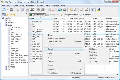 Screenshot MySQL-Front